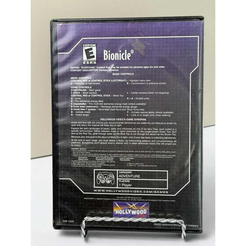 Bionicle Nintendo GameCube Video Game with Case 2003